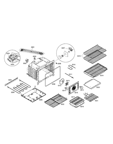 Burner/broil/cabinet