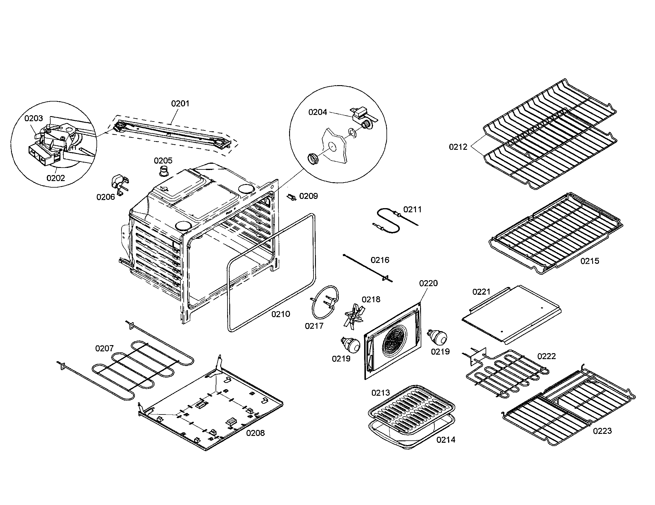 Cabinet/racks/burner