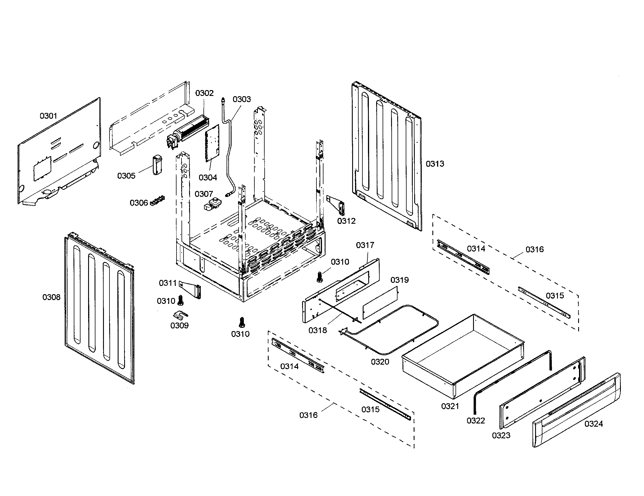Drawer/side panels