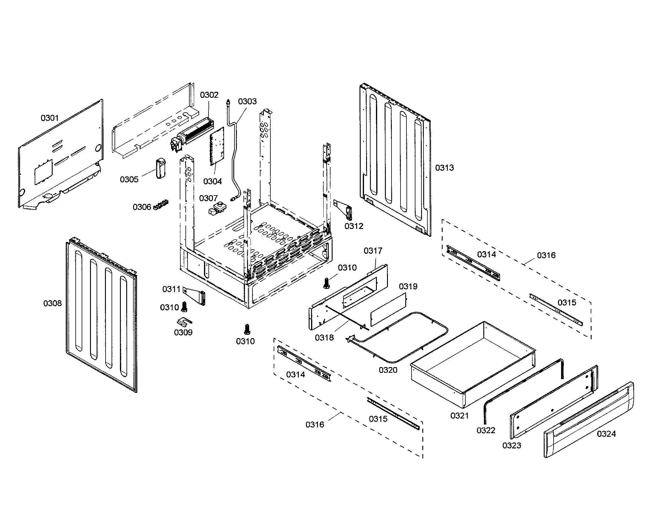 Drawer/side panels
