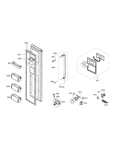 Freezer door