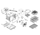 Bosch HES7152U/01 cabinet/burner/broil diagram