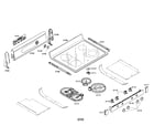 Bosch HES7052U/01 cooktop diagram