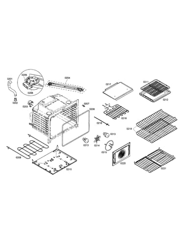 Cabinet/burner/broil
