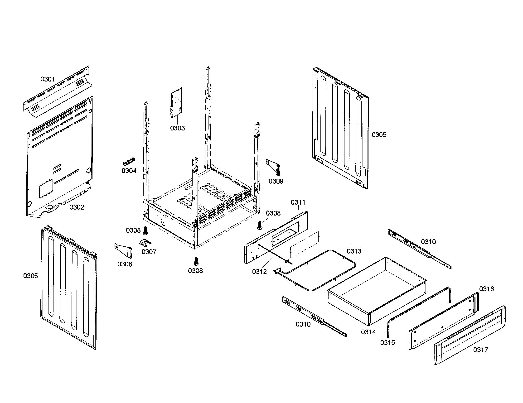 SIDE PANELS/DRAWER