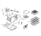Bosch HES5052U/01 cabinet/burner/broil diagram
