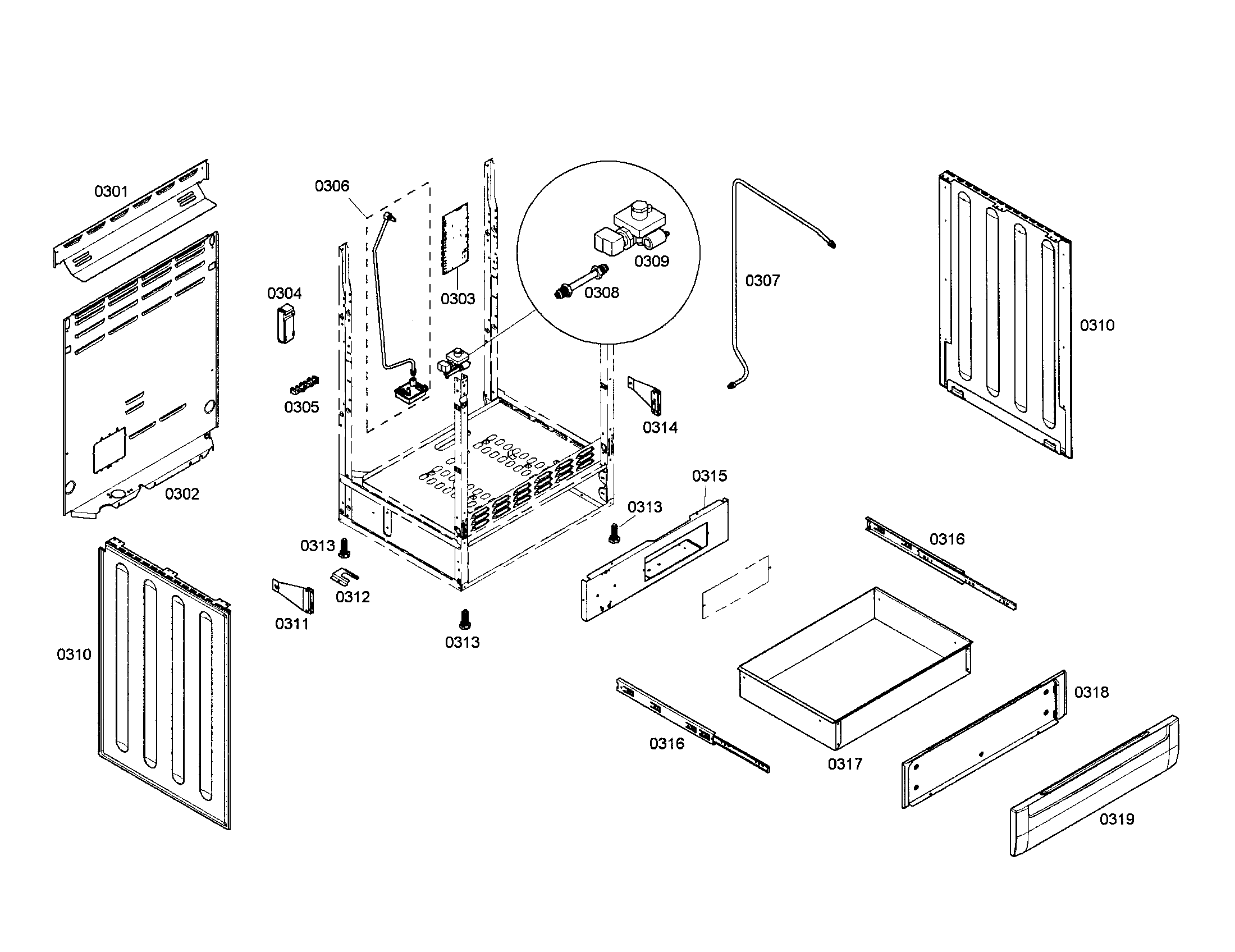 Drawer/side panels