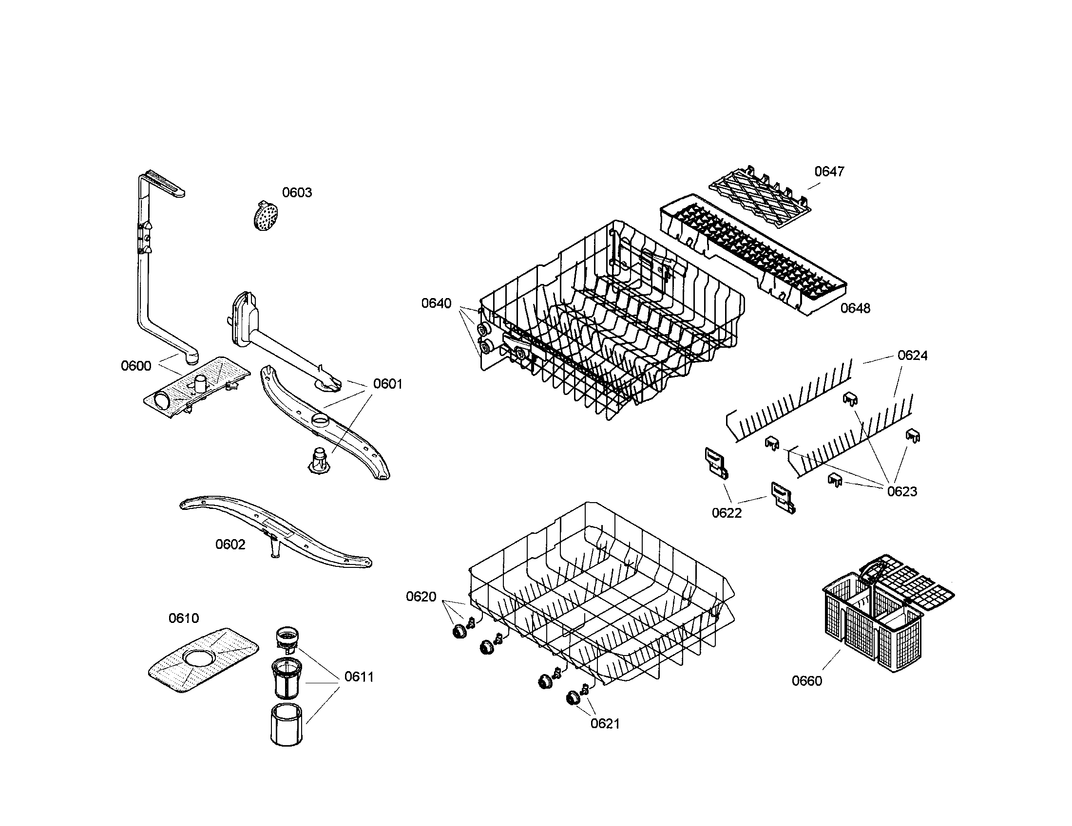 SPRAY ARM/RACKS