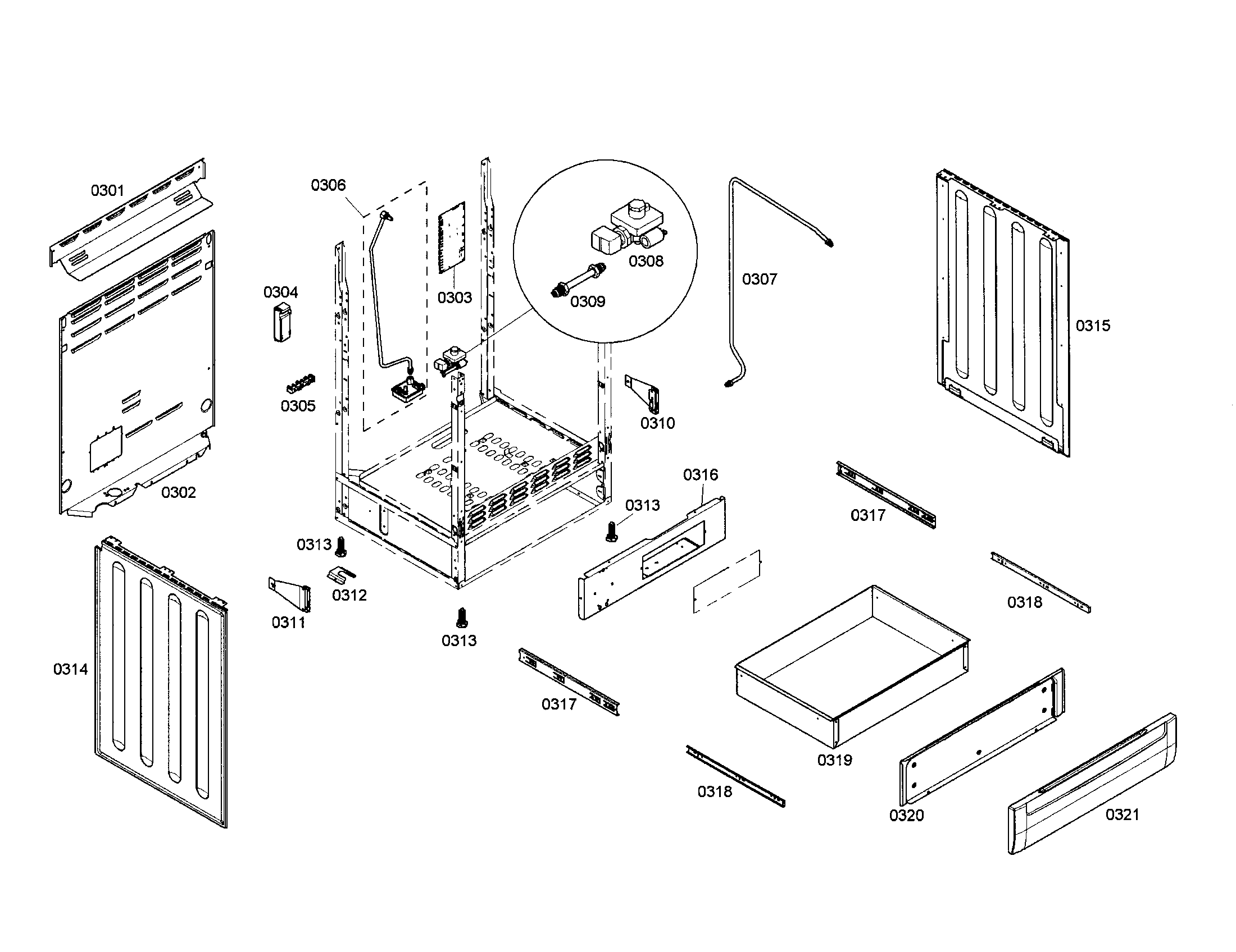 Drawer/side panels