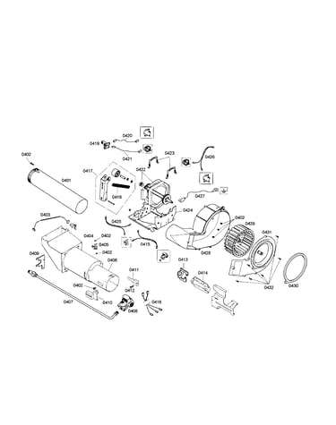 Heater/motor/fan wheel