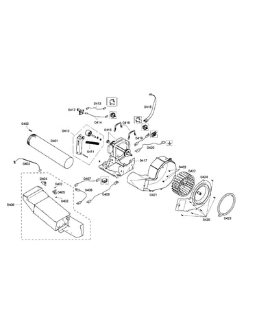 Heater/motor/fan wheel