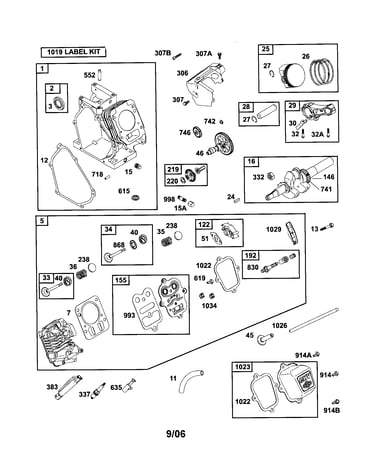 Cylinder/cylinder head/crankshaft