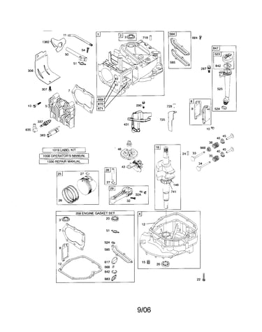 Cylinder/crankshaft/sump