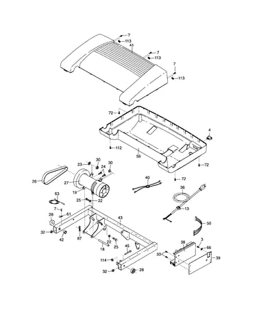 Motor/hood/lift frame