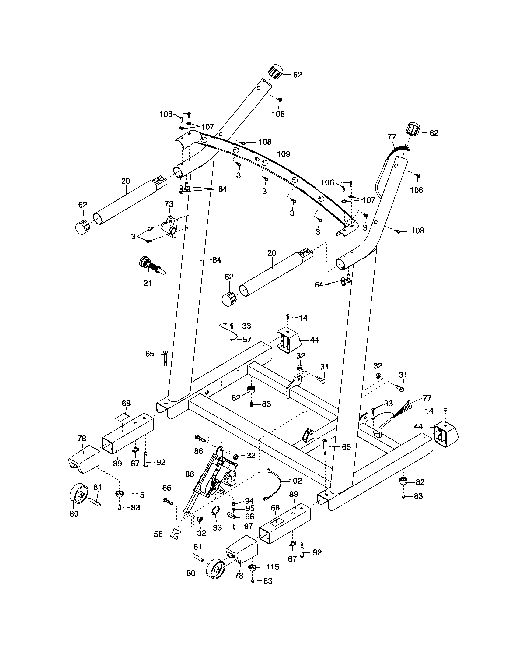 Uprights/incline motor