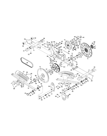 Frame/pedals/flywheel