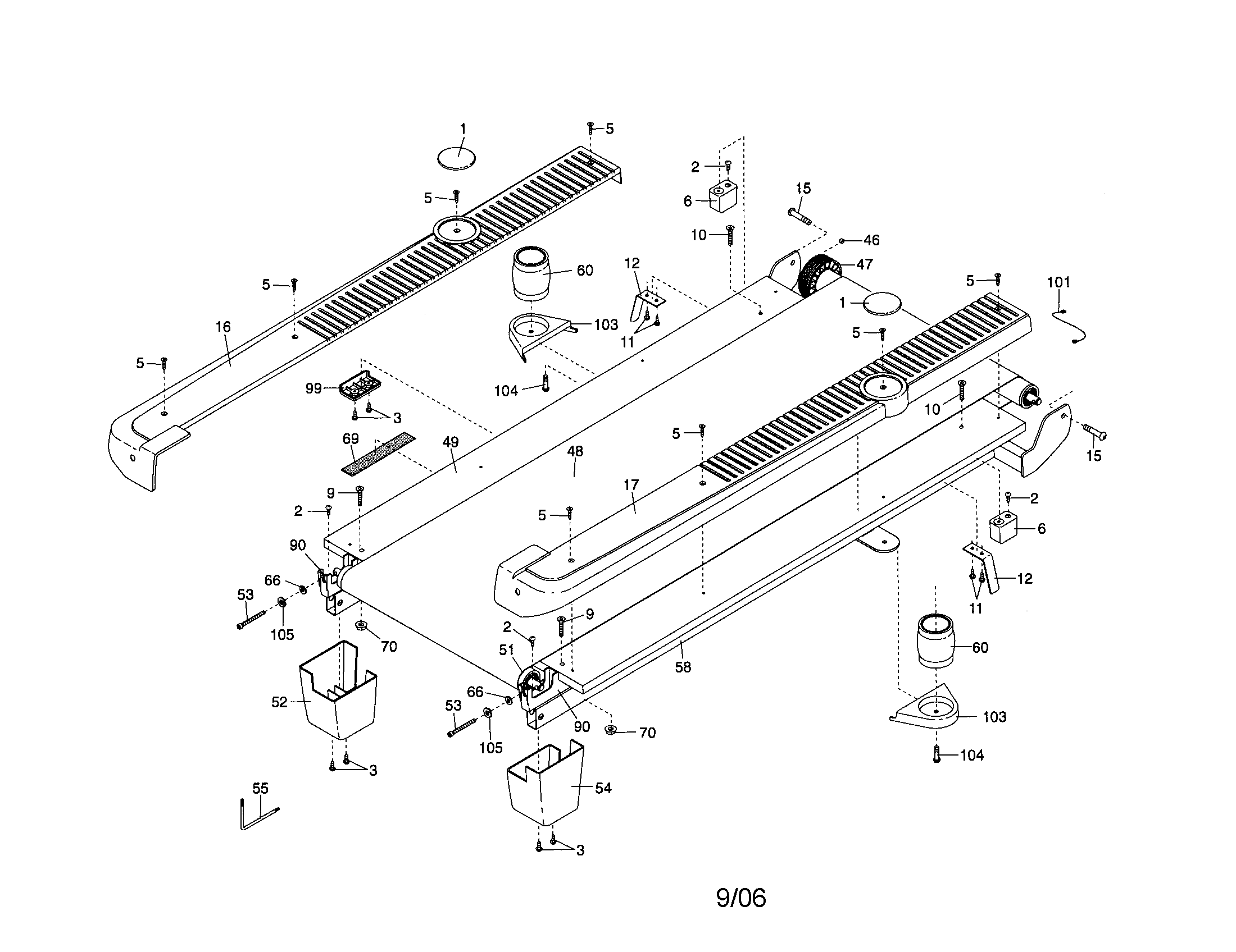Walking belt/frame