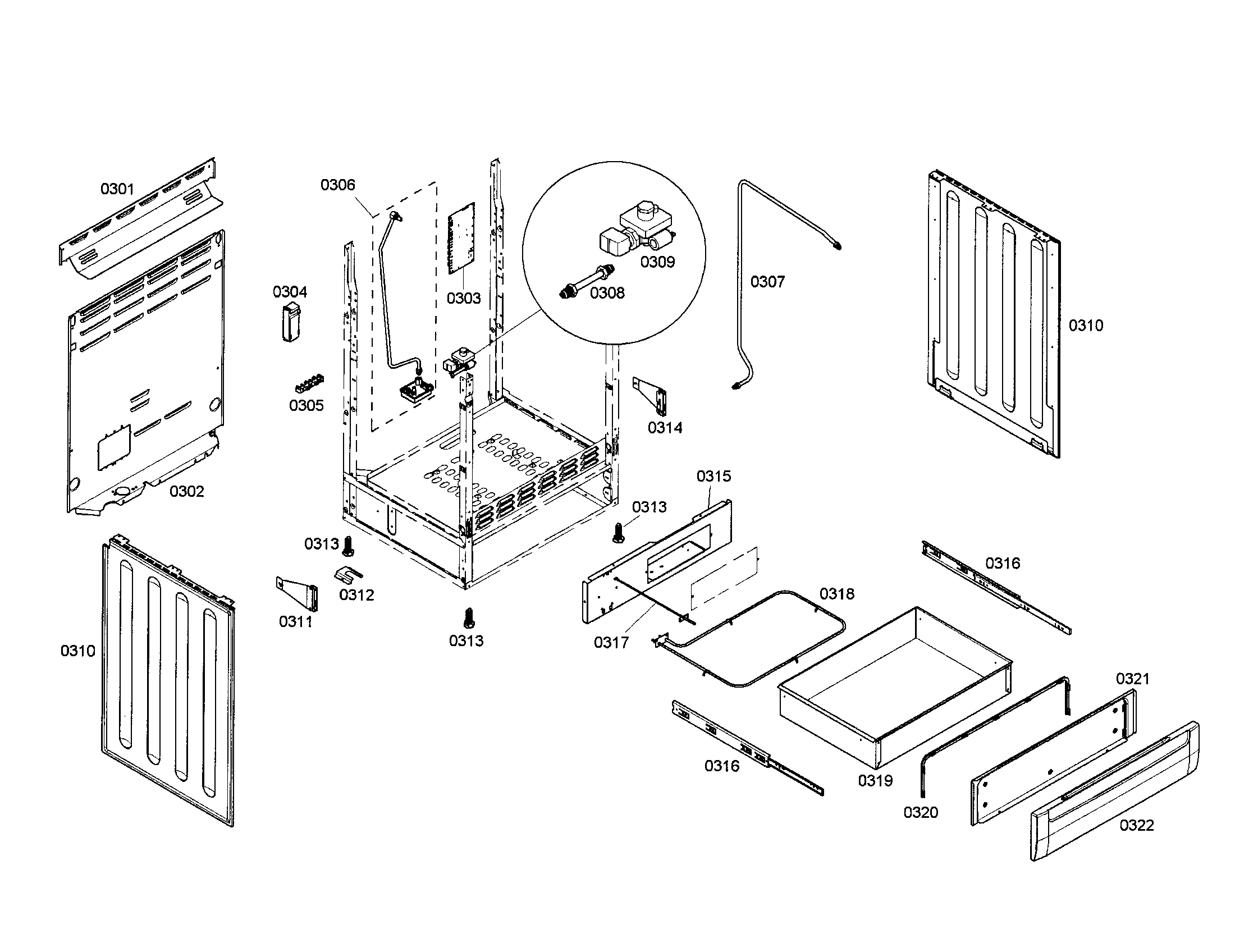 Drawer/side panels