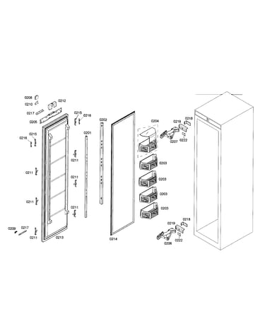 Freezer door