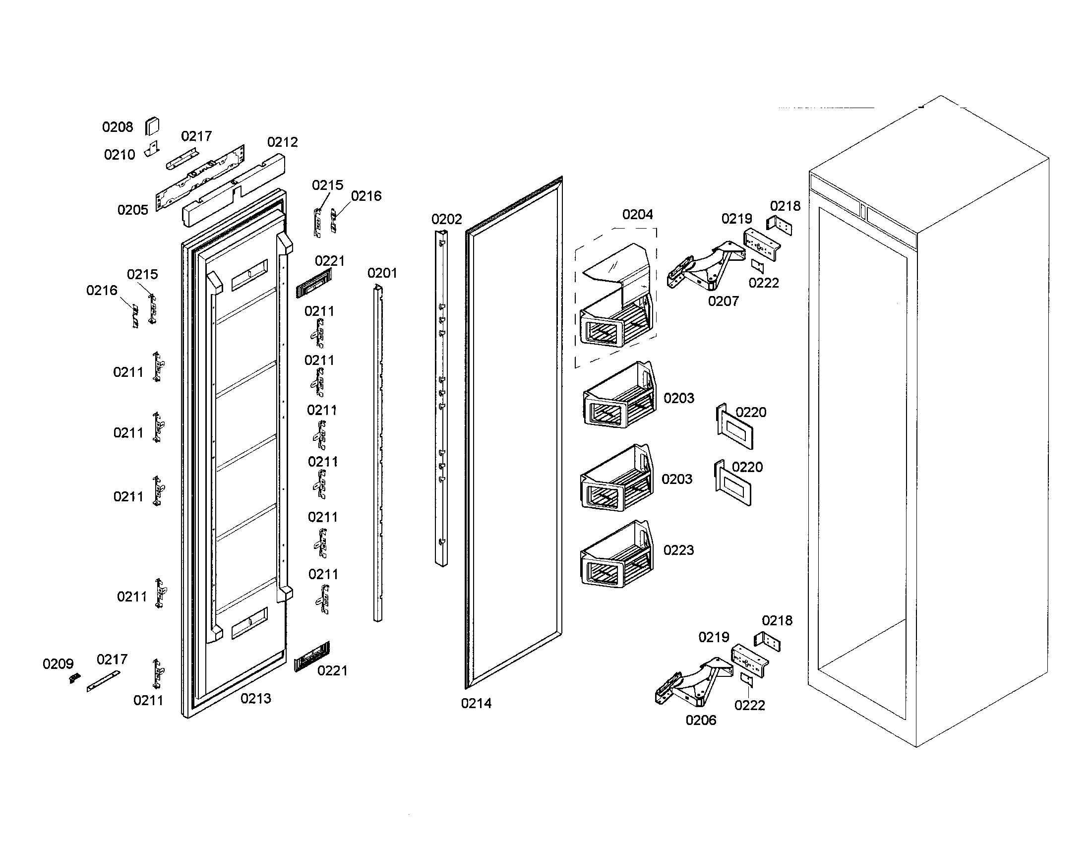 Refrigerator door