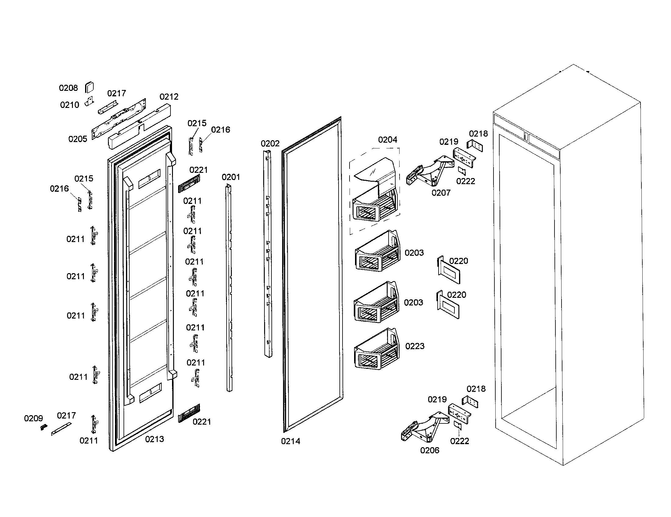 Refrigerator door