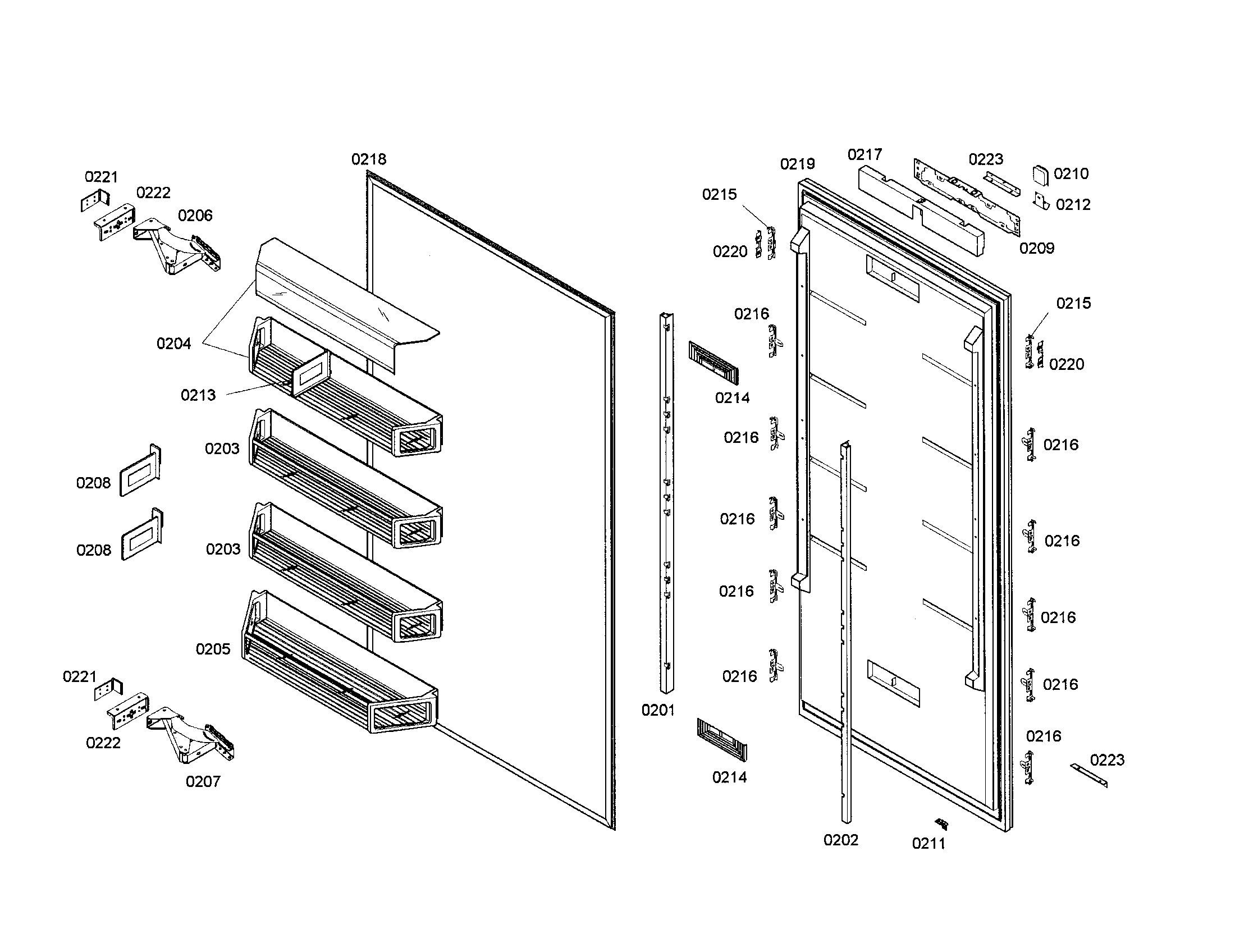 Refrigerator door