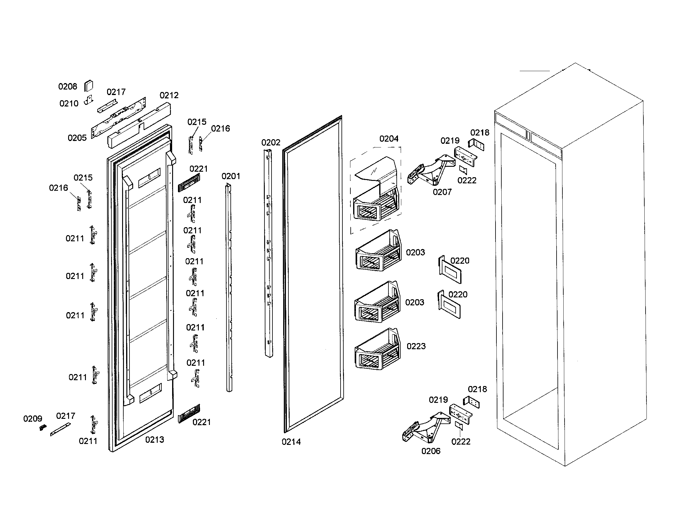 Refrigerator door