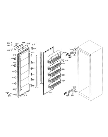 Freezer door