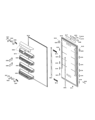 Refrigerator door