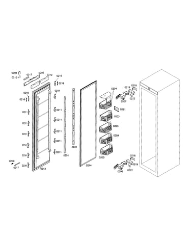 Freezer door