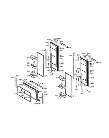 Refrigerator/freezer door
