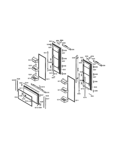 Refrigerator/freezer door
