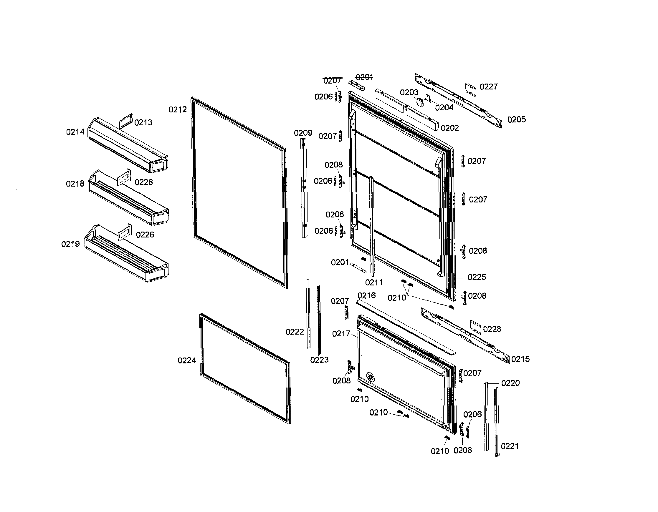 REFRIGERATOR/FREEZER DOOR