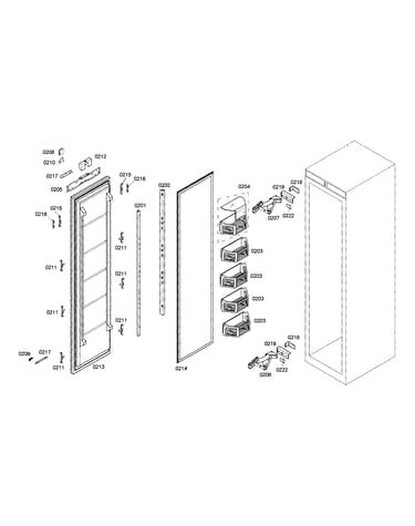 Freezer door
