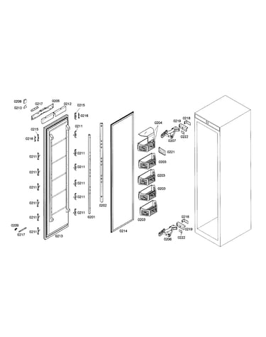 Freezer door