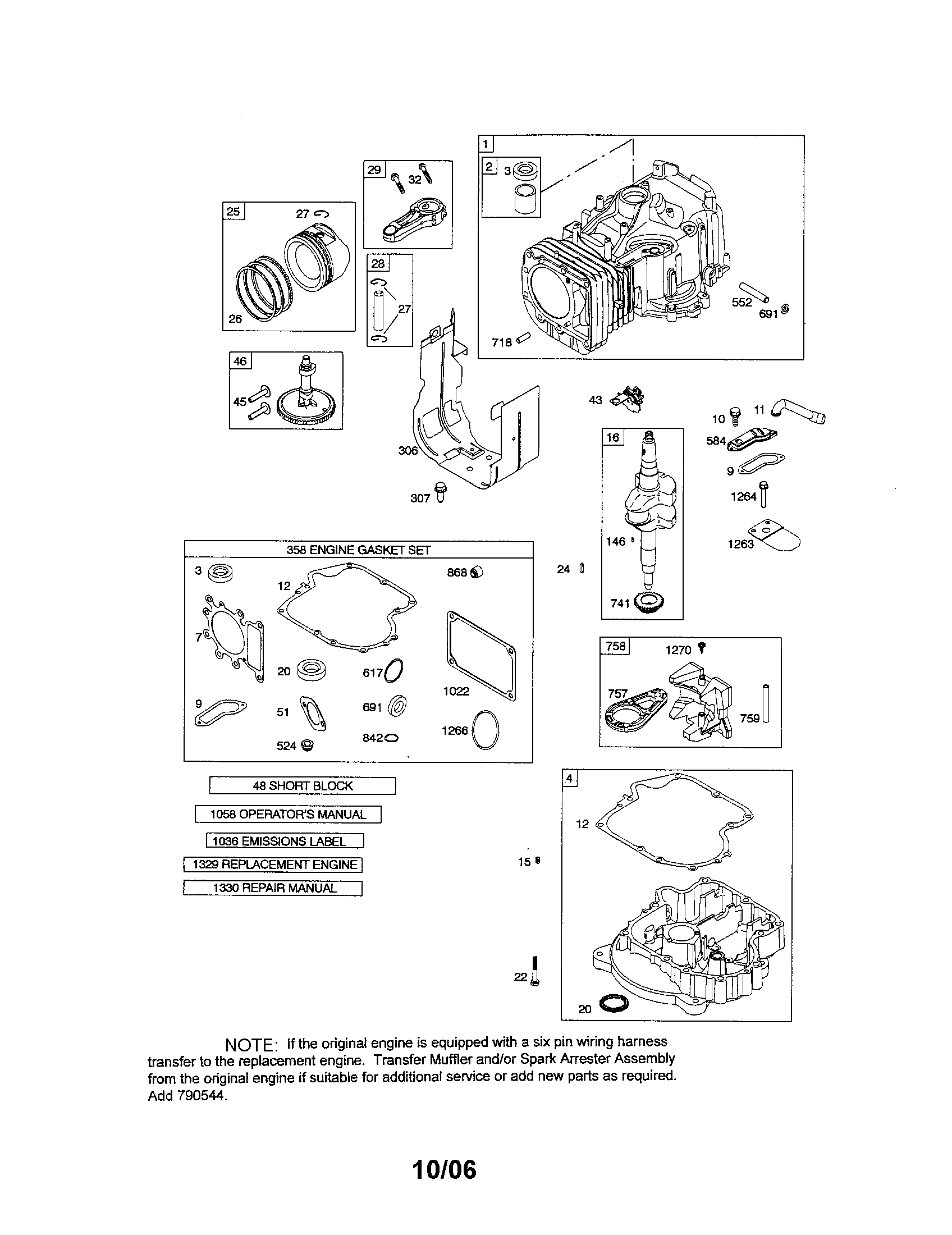 Cylinder/sump/crankshaft