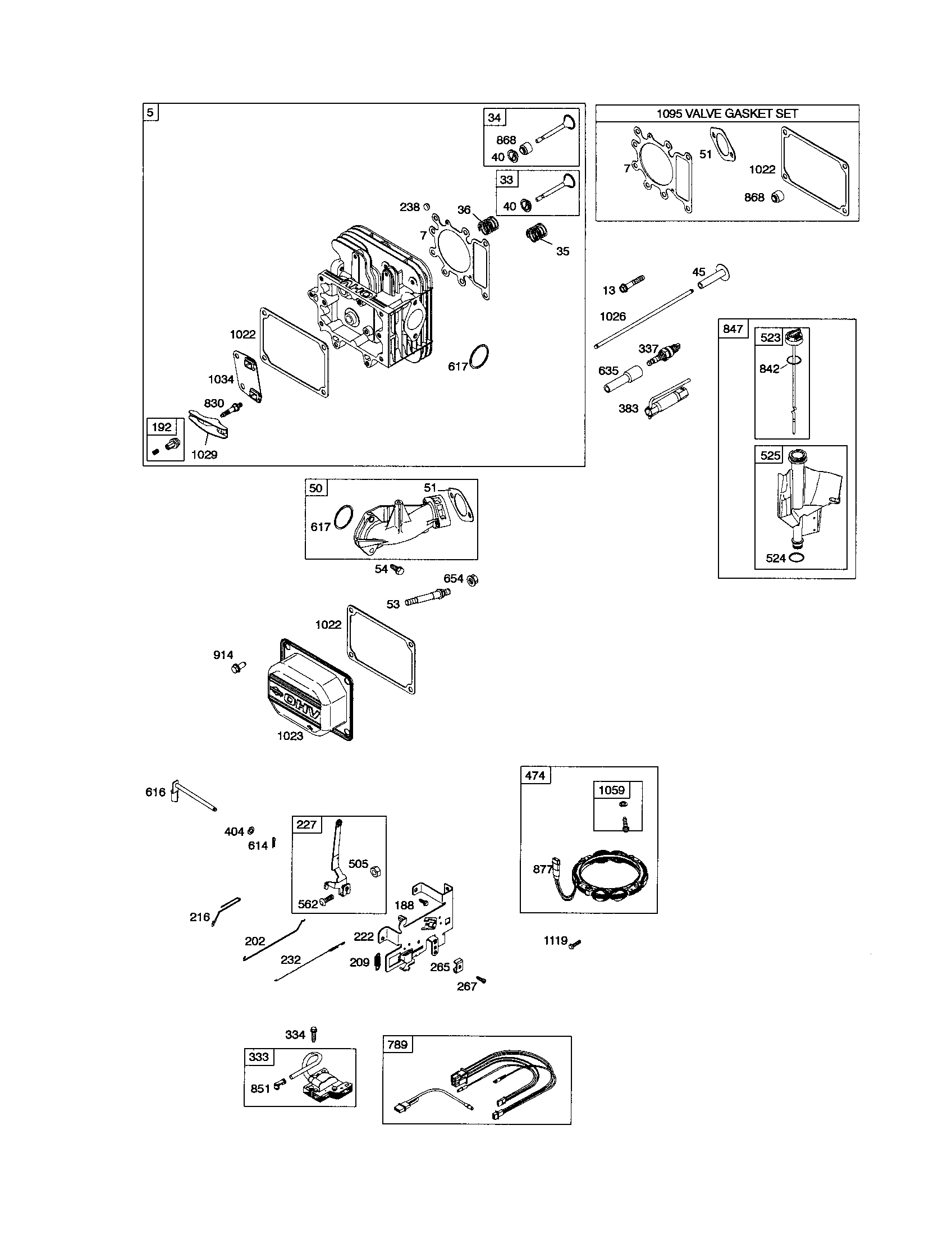 Head-cylinder/wiring harness