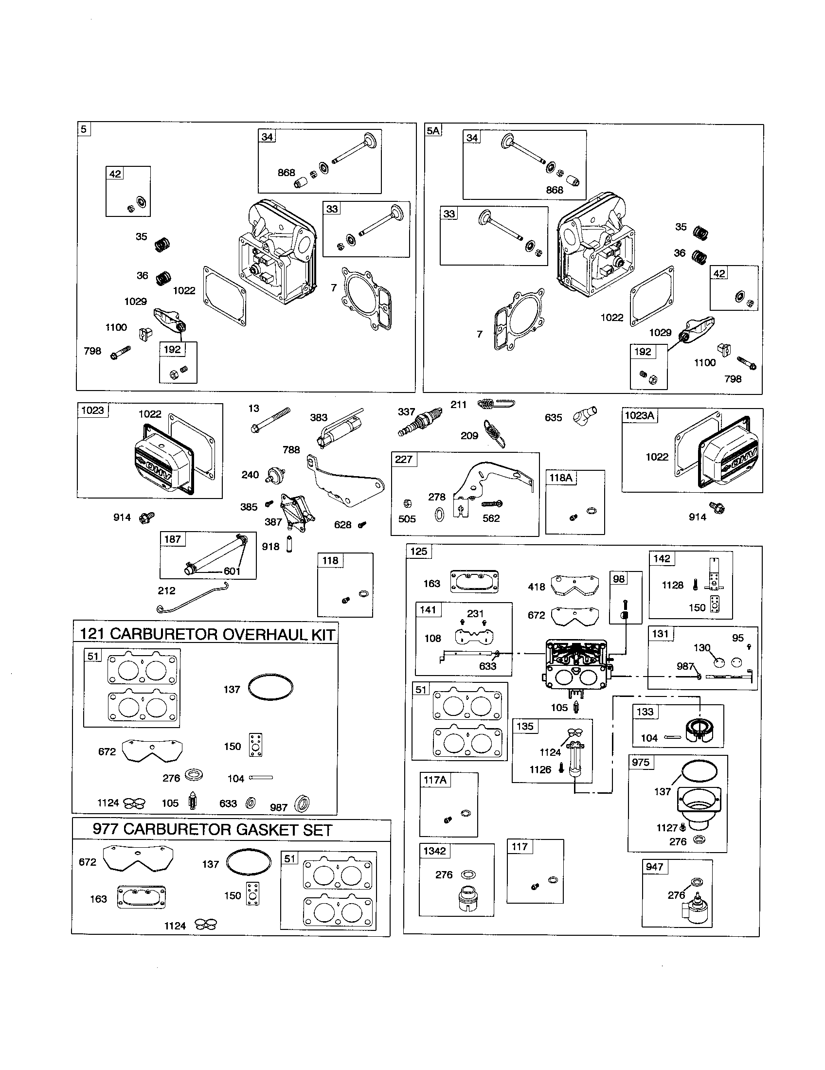Carburetor/cylinder/head