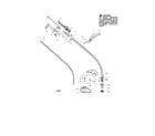 Weed Eater 952711767 drive shaft/handle/shield diagram