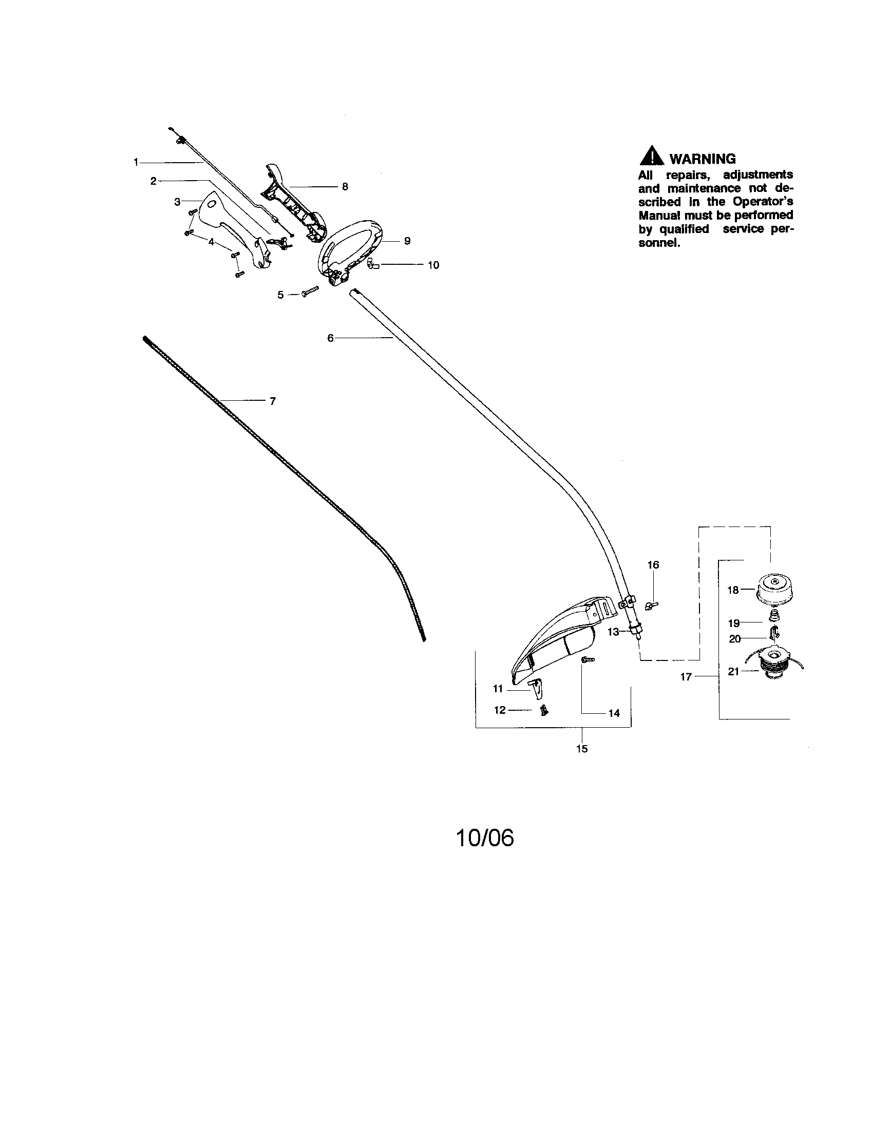 Driveshaft / handle / shield
