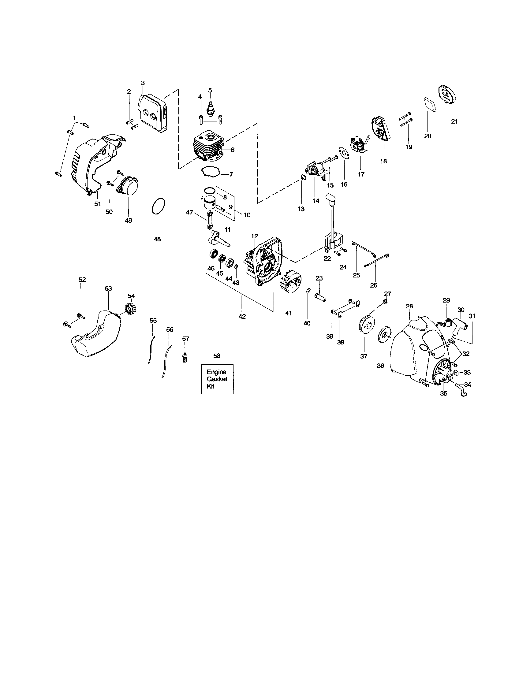 Cylinder / crankshaft/ crankcase