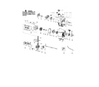Poulan PP036 cylinder/crankshaft/crankcase diagram