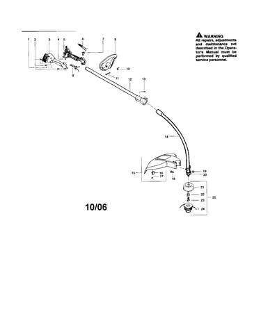 Driveshaft/shield/handle