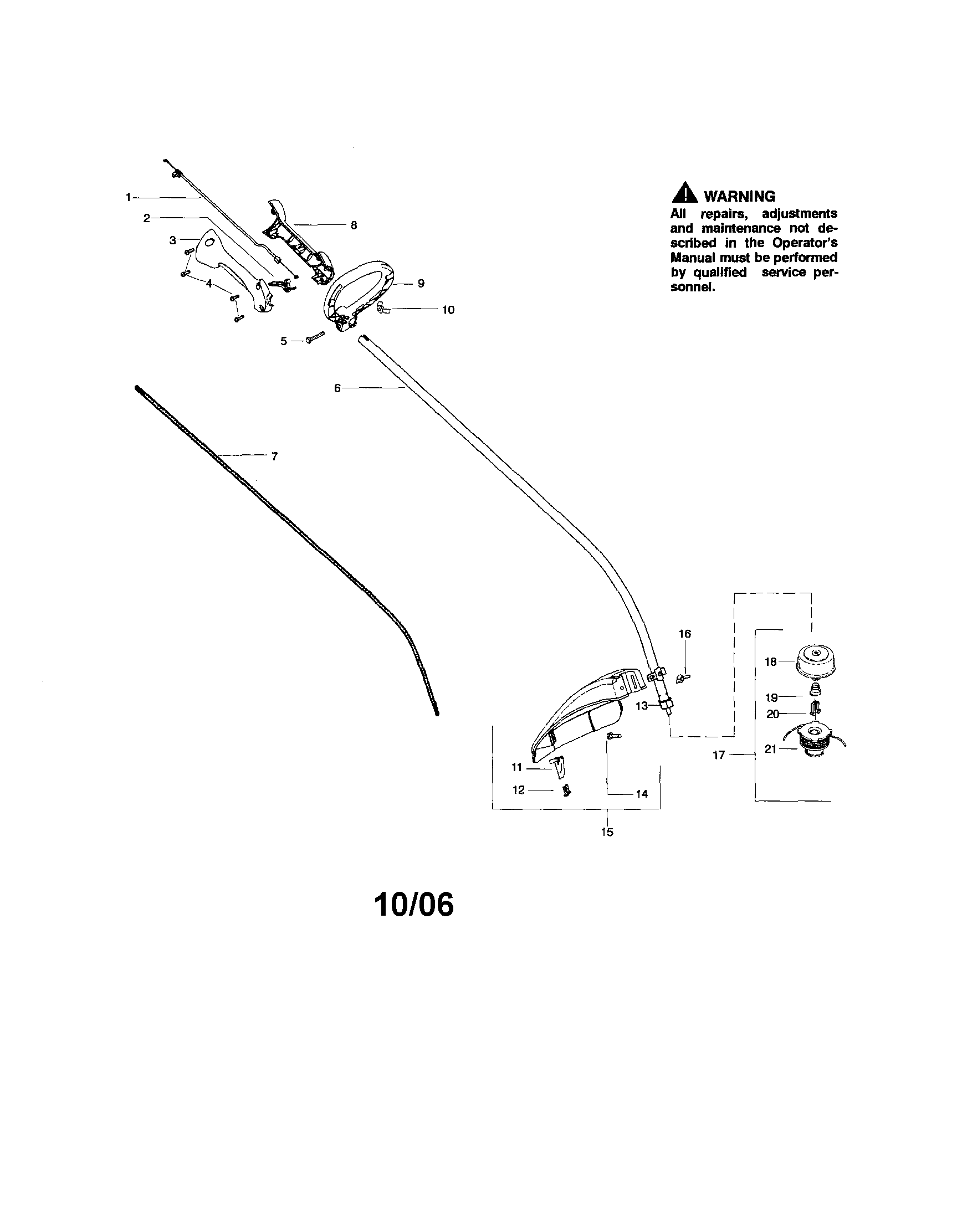 Driveshaft/handle/shield