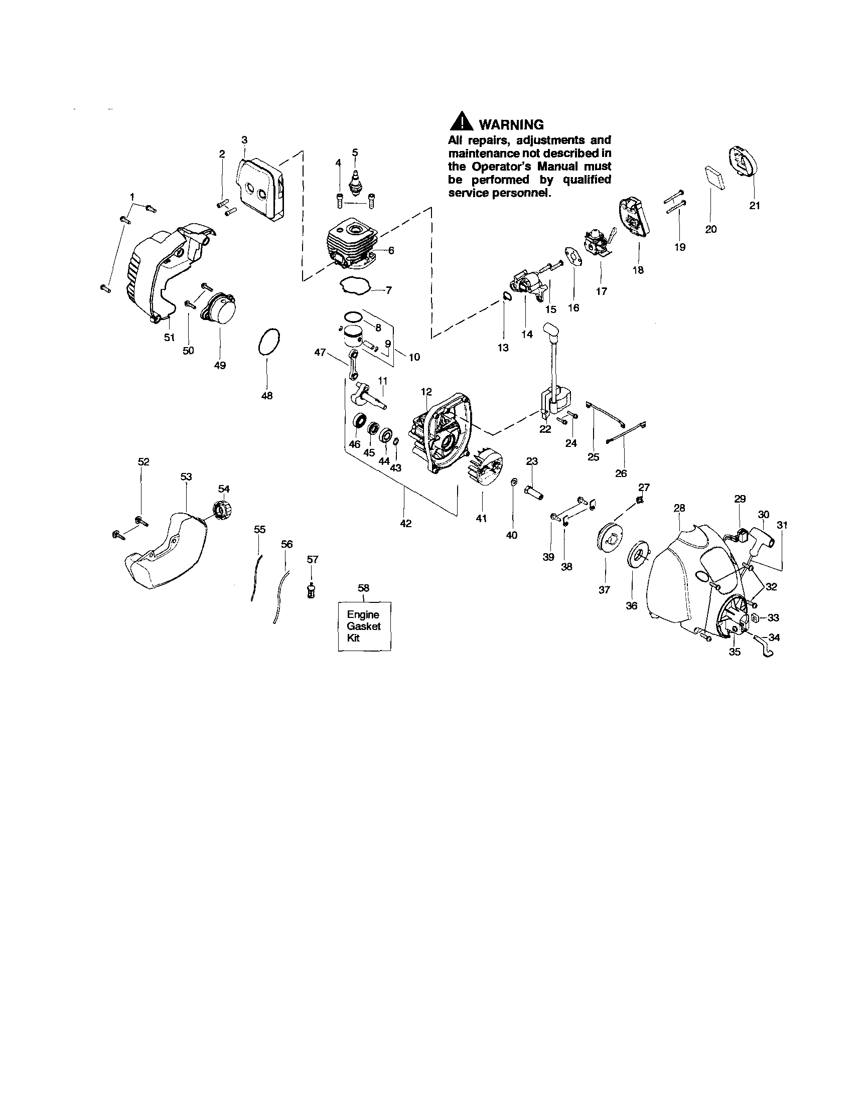 Cylinder/crankshaft/crankcase