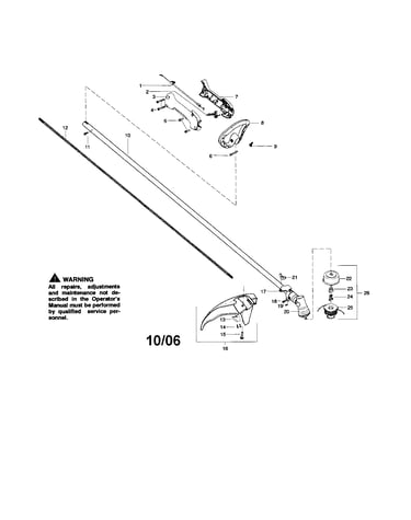 Driveshaft/shield/handle