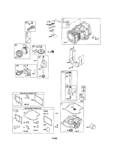 Cylinder/crankshaft/engine-sump
