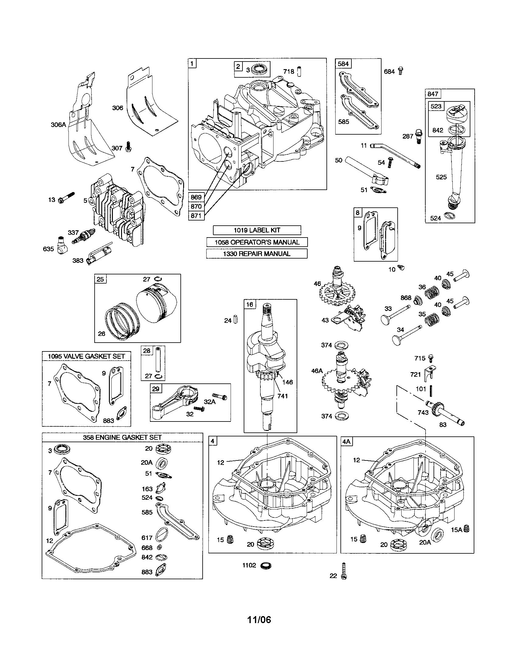 Cylinder/crankcase/crankshaft