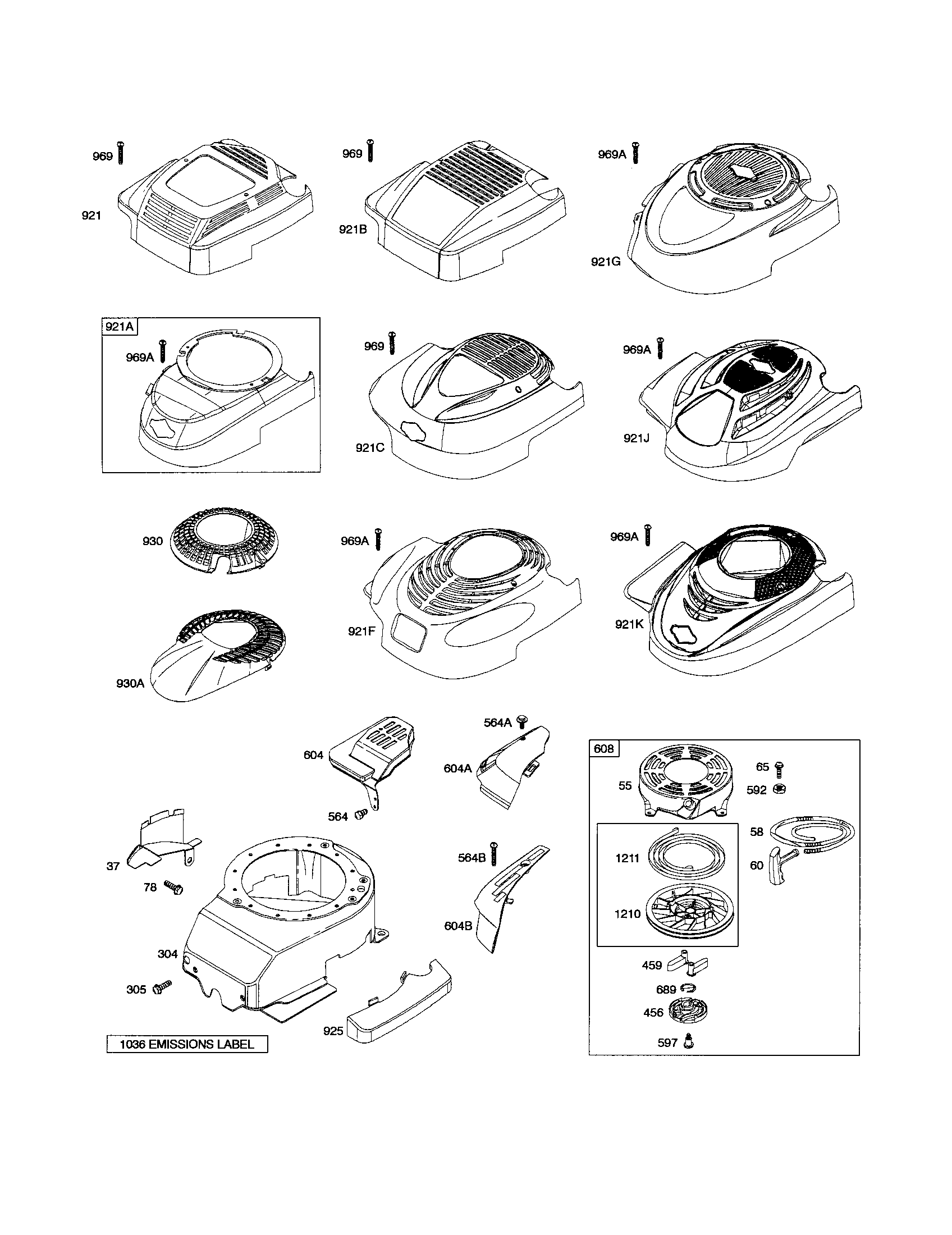Blower housing / starter rewind