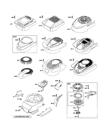Blower housing / starter rewind